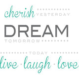 Cherish Dream Live Wall Art Quotes
