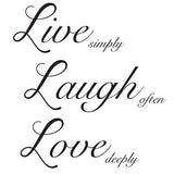 Live Laugh Love Wall Quote