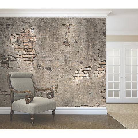 Broken Concrete Wall Mural